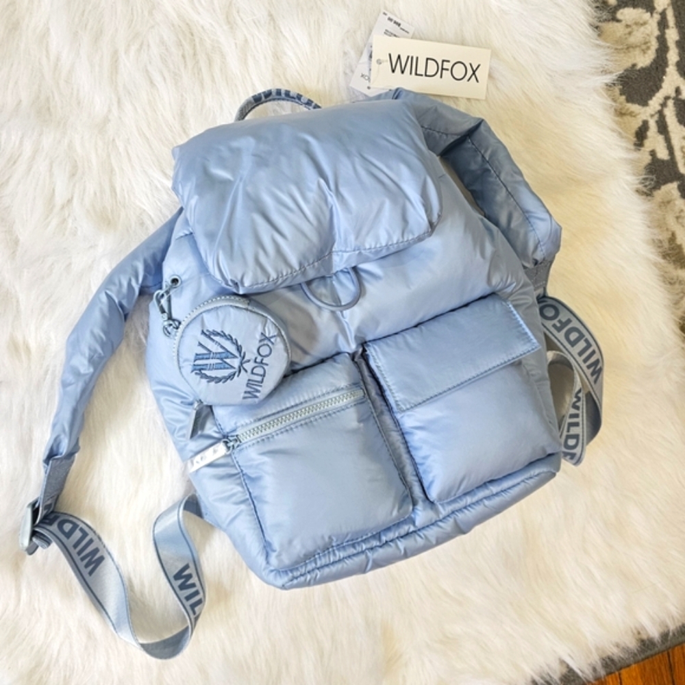 Wildfox Light Blue Puffer Backpack